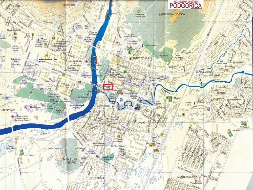 Mapa de Podgorica